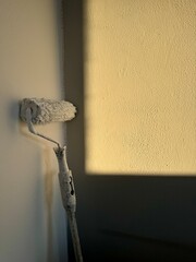 Repair, painting of walls in a room, painting a wall, Blue walls
