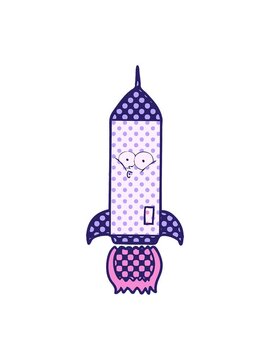 pixelize effect animation of rocket drawing
