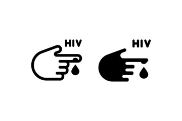 Obraz premium HIV Blood Test Awareness Icon Vector