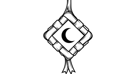 Islamic Omamori Charm with Crescent Moon. © Awak