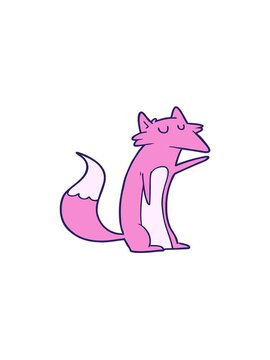 jumping motion animation of a cartoon of a fox