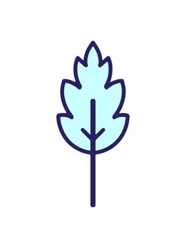 pixelize effect animation of neon leaf illustration