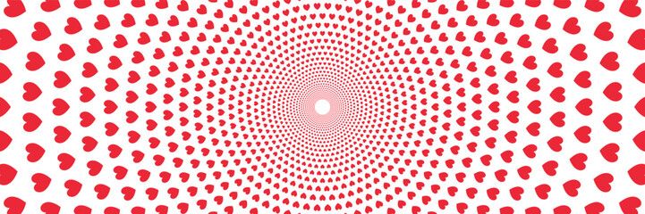 horizontal beautiful spin red heart on white for background and design.