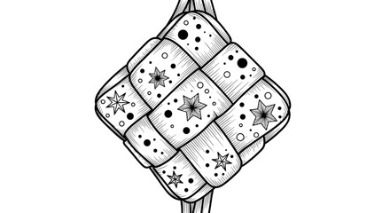 Decorative Christmas decoration with star pattern.