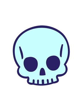 spinning motion animation of cartoon of skull