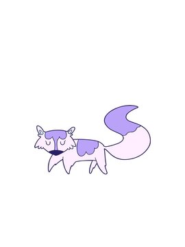 jumping motion animation of cartoon of a fox