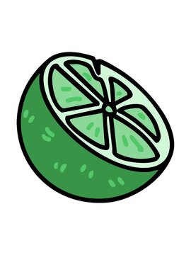 bobbing motion animation of big brazil lime sliced in half