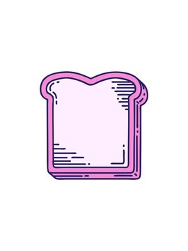sales flash animation of tattoo in traditional style of a slice of bread