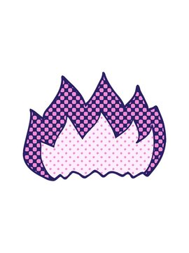 pixelize effect animation of cartoon doodle hot flame