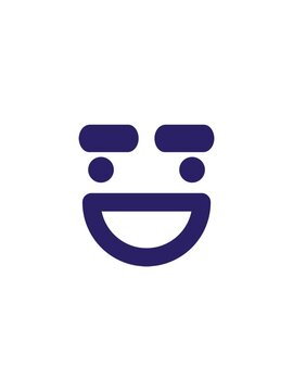 sales flash animation of happy big eyebrow face design