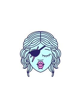 flashy sales animation of Retro Tattoo Style human rogue character