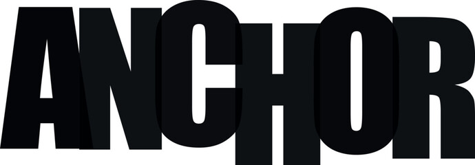 Anchor typography vector © Nur