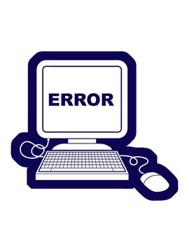 neon light effect animation of vector icon illustration of a computer error