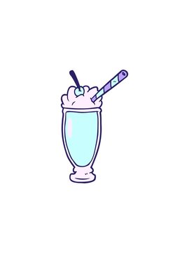 sales flash animation of milkshake cartoon
