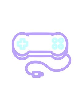 popping motion animation of console game controller symbol icon