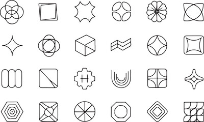 Set of 30 outline icons related to financial protection. Linear icon collection. Editable stroke.