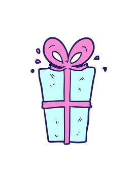 jiggle motion animation of wrapped gift