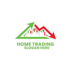 Home Trading Stock Market Chart Logo Design