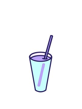 stretching up animation of a classic brazilian caipirnha cocktail drawing