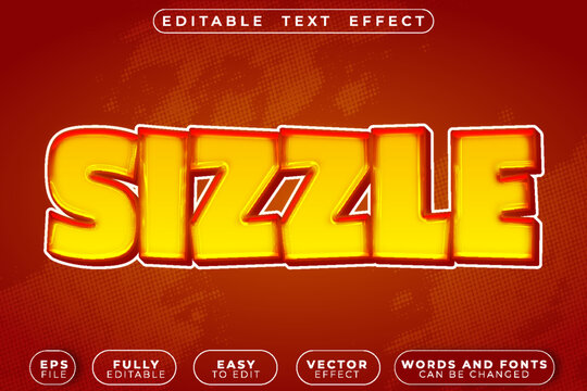 Sizzle Hot Grill Vector Fully Editable Smart Object Text Effect