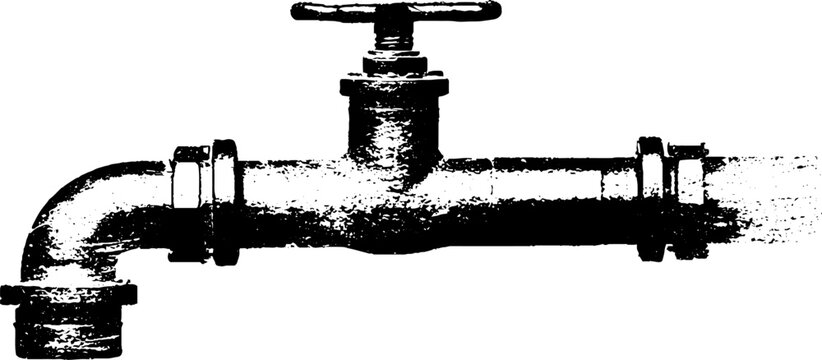 High contrast bilge pump strainer stencil design for nautical decor