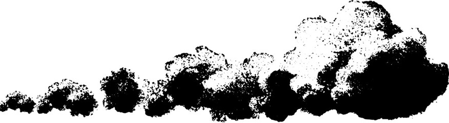 Fototapeta premium Abstract high contrast vapor plume in stencil style for creative design
