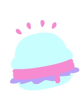 shaking motion animation of a tasty burger illustration