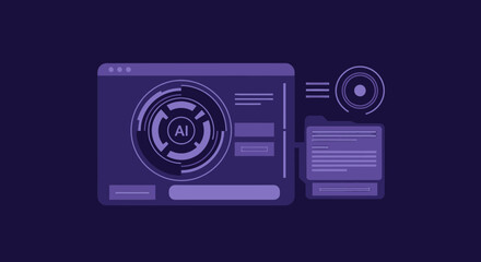 Artificial Intelligence Interface Displaying Data And Processing Complex Information Accurately