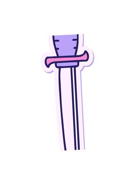 spinning motion animation of sticker of tattoo in traditional style of a dagger