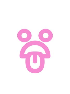 blinking radial lines animation of staring nauseous face icon