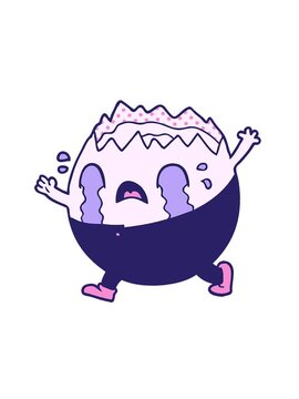 spinning motion animation of humpty dumpty cartoon