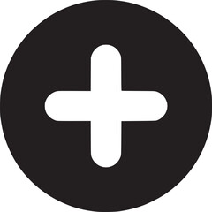 Obraz premium Add new items to your project with this simple plus sign inside a circle, modern design element for icons