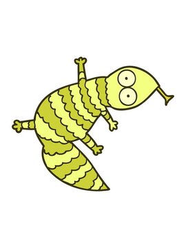 changing color animation of cartoon lizard