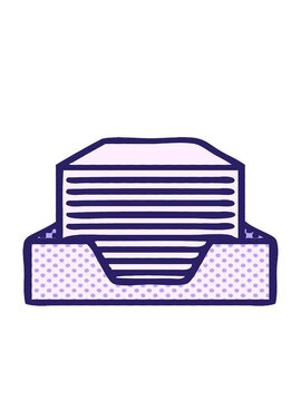 bobbing motion animation of comic book style cartoon of a stack of office papers