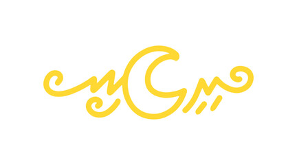 Obraz premium hand drawn moon line