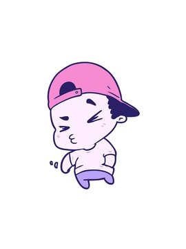 attention grabbing animation of cartoon cool kid