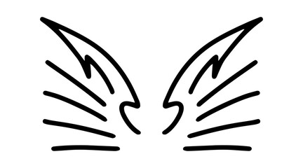 Obraz premium line wings element