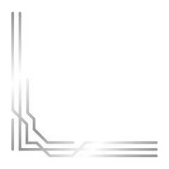 silver simple line edge