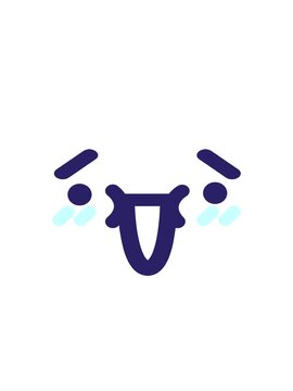 jumping motion animation of cute embarrassed face icon