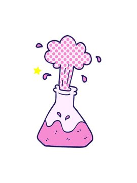 twinkling stars effect animation of cartoon doodle science experiment