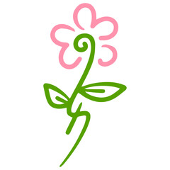 hand drawn flower element