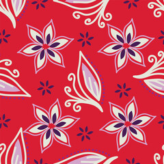 Seamless Floral Pattern in vector