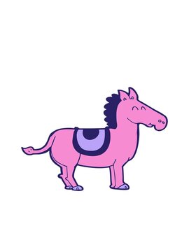 bobbing motion animation of cartoon donkey