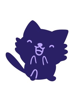 shaking motion animation of cute cat