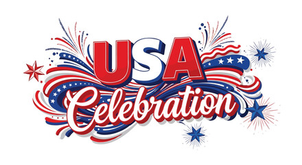 Naklejka premium USA Celebration vector graphic