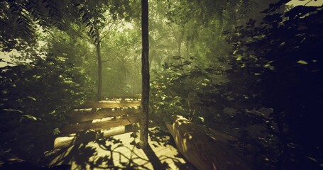 Naklejka premium Clearing sunlight yoga meditation scene offering calm grounding atmosphere, perfect for wellness brand imagery, grassy floor, soft shadows, breath and stillness