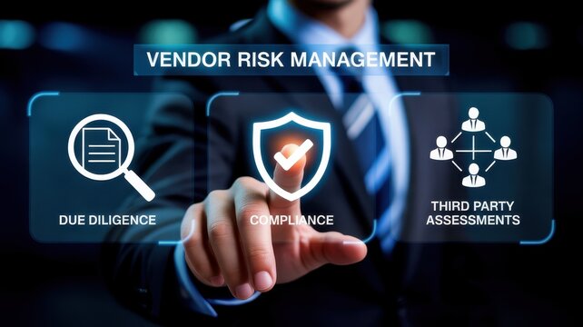 Vendor Risk Management Concept &ndash; Compliance and Third Party Due Diligence Interface
