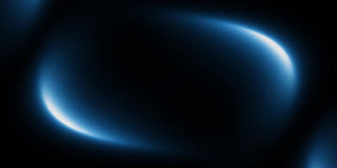 Fototapeta premium Abstract Dark Blue Grainy Light Leak with Gritty Texture on Black Background