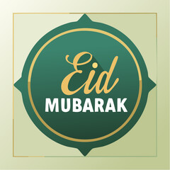 Obraz premium Eid Mubarak Islamic Greeting Card Design.