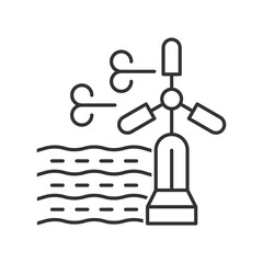 Sea Wind Turbine Icon
